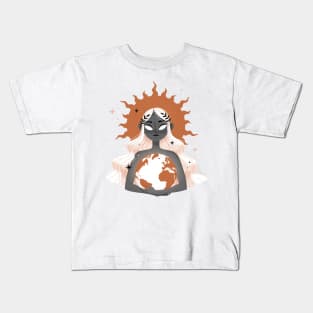 Gaia - Terracotta Kids T-Shirt